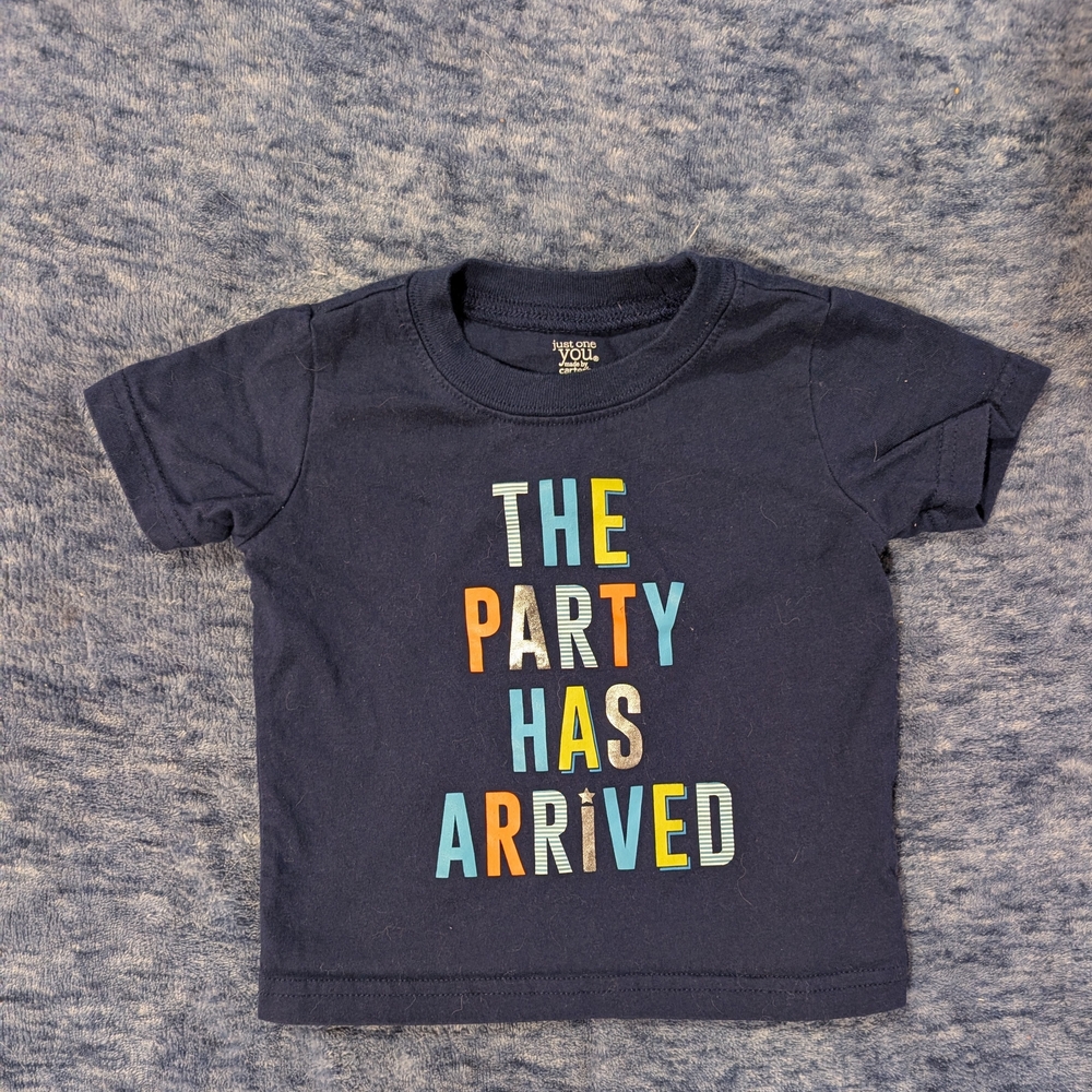 Carter's 12M Navy Tee with Colorful Print